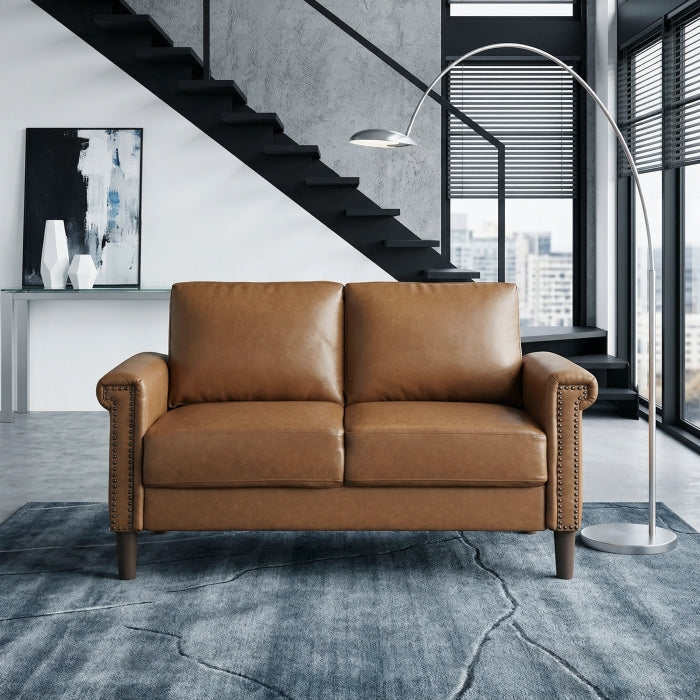 Heritage Brown Loveseat - Ornate Home
