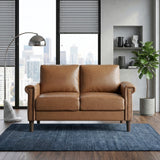 Heritage Brown Loveseat - Ornate Home