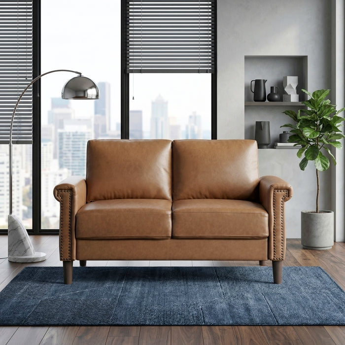 Heritage Brown Loveseat - Ornate Home