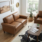 Heritage Brown Loveseat - Ornate Home
