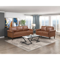 Heritage Brown Loveseat - Ornate Home