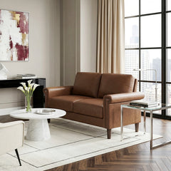 Heritage Brown Loveseat - Ornate Home