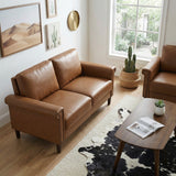 Heritage Brown Loveseat - Ornate Home