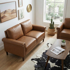Heritage Brown Loveseat - Ornate Home