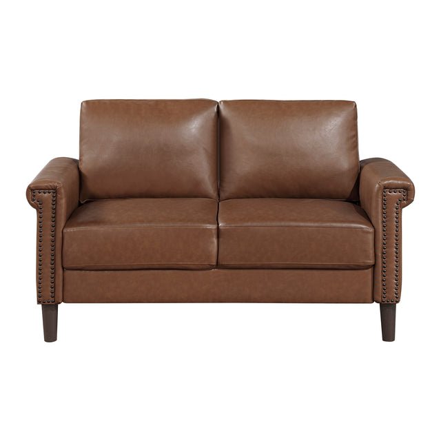 Heritage Brown Loveseat - Ornate Home