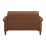 Heritage Brown Loveseat - Ornate Home