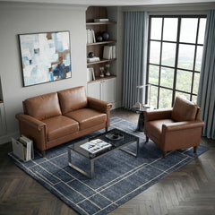 Heritage Brown Loveseat - Ornate Home