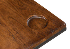 Heritage Games Brown Low Game Table With Four Stools - Ornate Home