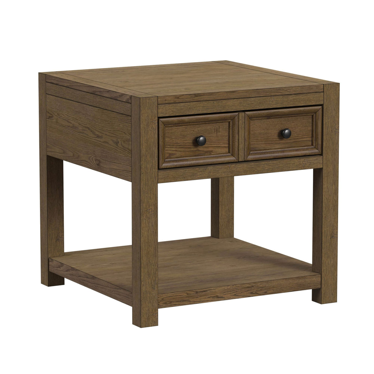 Heritage Oak Brown 2-Piece Occasional Table Set - Ornate Home