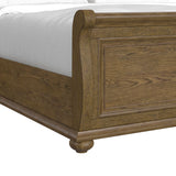 Heritage Oak Brown 3-Piece King Sleigh Bedroom Set with 2 Nightstands - Ornate Home