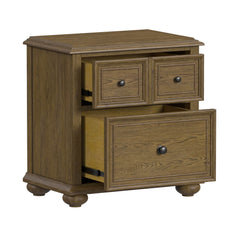Heritage Oak Brown 3-Piece Queen Sleigh Bedroom Set - Ornate Home