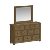 Heritage Oak Brown 5-Piece Queen Sleigh Bedroom Set - Ornate Home