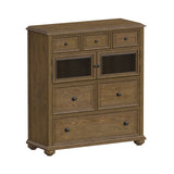Heritage Oak Brown 5-Piece Queen Sleigh Bedroom Set - Ornate Home