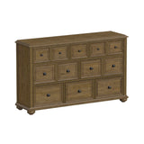 Heritage Oak Brown 5-Piece Queen Sleigh Bedroom Set with 2 Nightstands, Dresser & Chest - Ornate Home