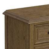 Heritage Oak Brown 5-Piece Queen Sleigh Bedroom Set with 2 Nightstands, Dresser & Chest - Ornate Home