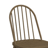 Heritage Oak Brown/Black 5-Piece Standard Height Dining Set with Round Table & Four Oak Brown Chairs