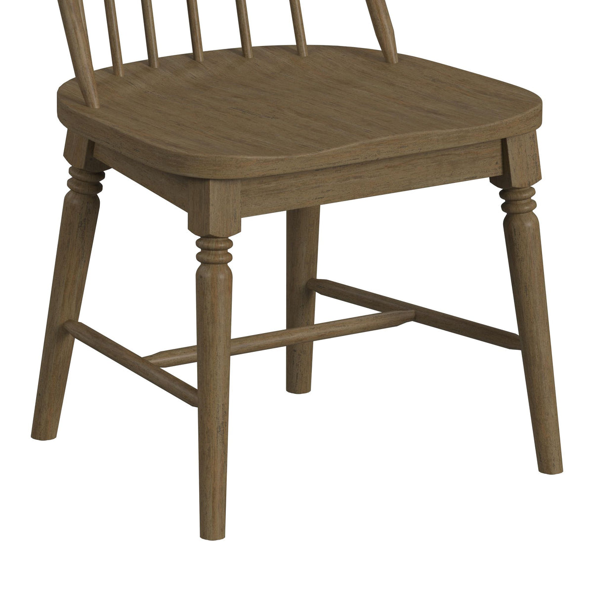 Heritage Oak Brown/Black 5-Piece Standard Height Dining Set with Round Table & Four Oak Brown Chairs