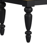 Heritage Oak Brown/Black 7-Piece Standard Height Dining Set with Rectangular Table & Six Black Chairs - Ornate Home