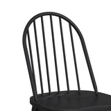 Heritage Oak Brown/Black 7-Piece Standard Height Dining Set with Rectangular Table & Six Black Chairs - Ornate Home