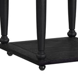 Heritage Oak Brown/Black Chopping Block Island with Casters - Ornate Home