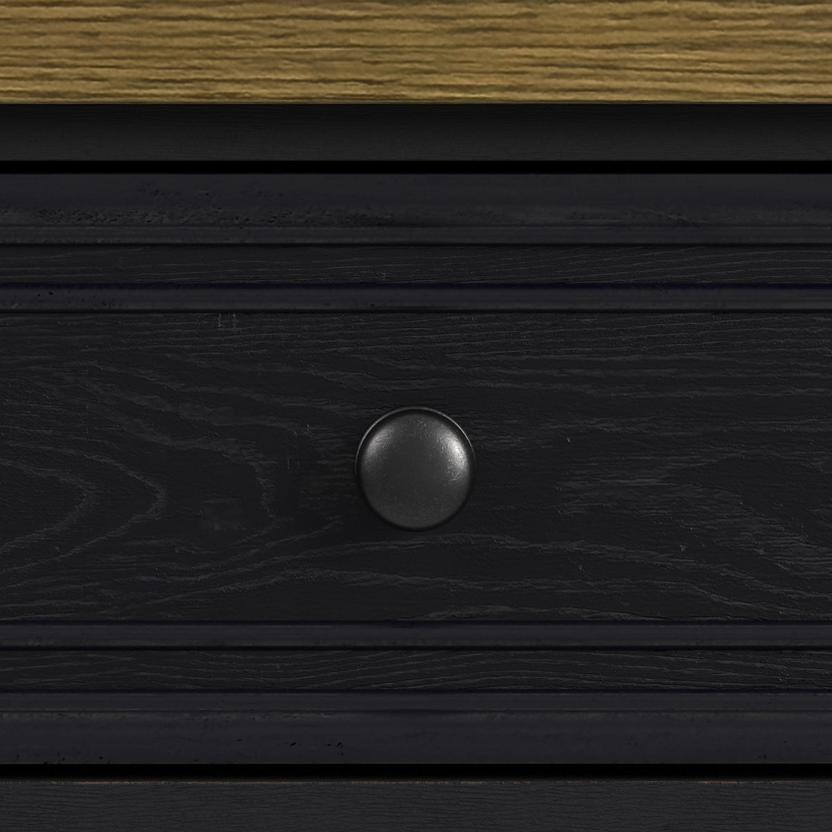 Heritage Oak Brown/Black Chopping Block Island with Casters - Ornate Home