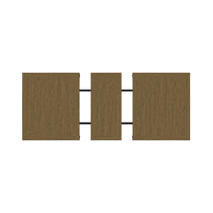 Heritage Oak Brown/Black Rectangular Dining Table with 18" Leaf - Ornate Home