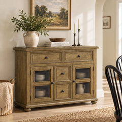 Heritage Oak Brown Buffet - Ornate Home