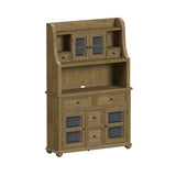 Heritage Oak Brown Buffet and Hutch - Ornate Home