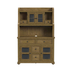 Heritage Oak Brown Buffet and Hutch - Ornate Home