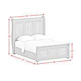 Heritage Oak Brown Queen Sleigh Bed - Ornate Home