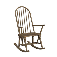 Heritage Oak Brown Rocking Chair - Ornate Home