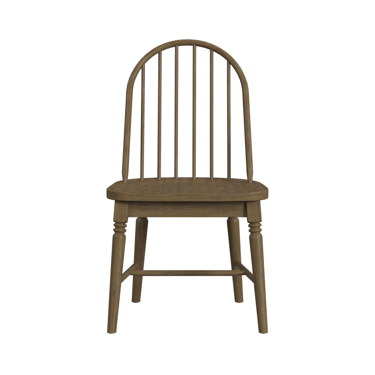 Heritage Oak Brown Windsor Side Chair with Leveler (Set of 2) - Ornate Home