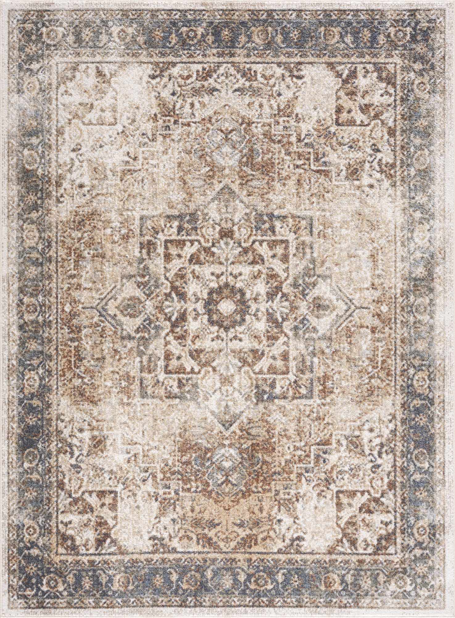 Heritage Style Flat Pile Washable Rug - Ornate Home