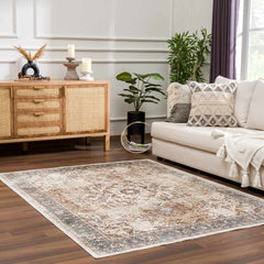 Heritage Style Flat Pile Washable Rug - Ornate Home