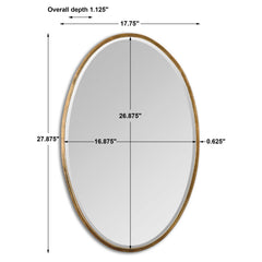 Herleva Gold Oval Mirror - Ornate Home