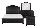 Herman Charcoal Brown 4-piece Queen Bedroom Set - Ornate Home