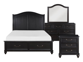 Herman Charcoal Brown 4-piece Queen Bedroom Set - Ornate Home