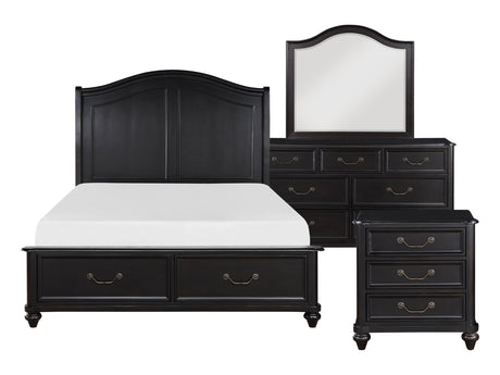 Herman Charcoal Brown 4-piece Queen Bedroom Set - Ornate Home