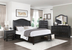 Herman Charcoal Brown California King Platform Bed - Ornate Home