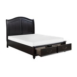 Herman Charcoal Brown California King Platform Bed - Ornate Home