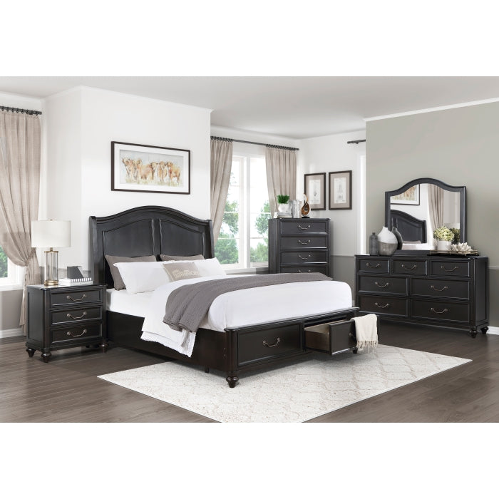 Herman Charcoal Brown California King Platform Bed - Ornate Home