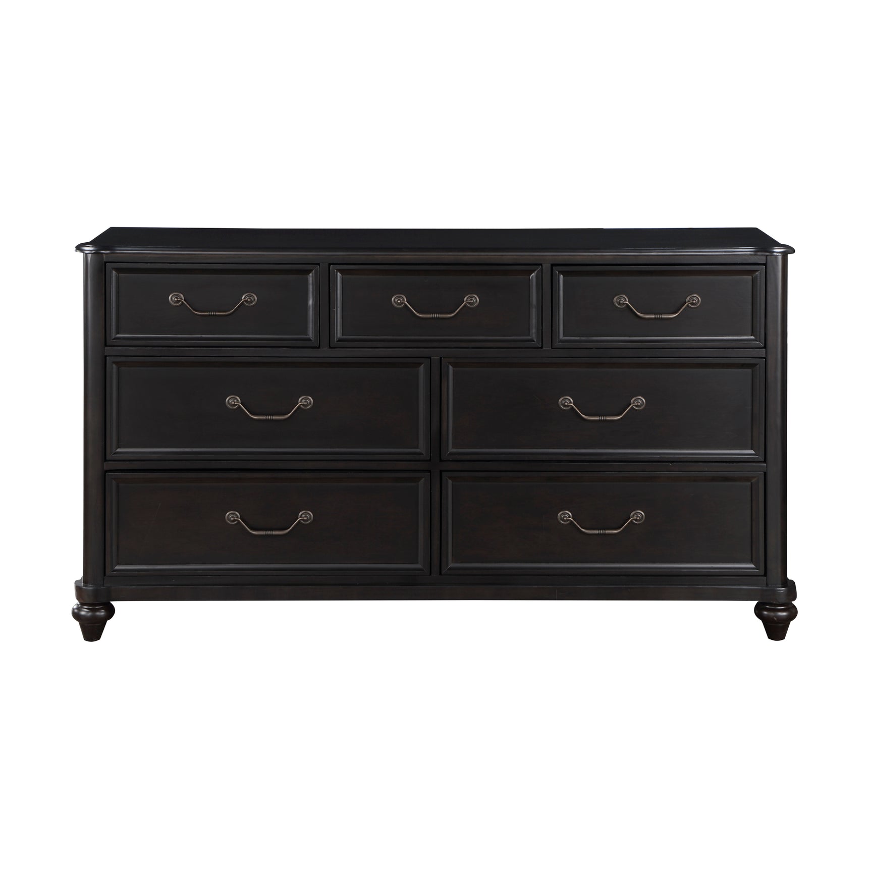 Herman Charcoal Brown Dresser w/ 7 Drawers - Ornate Home