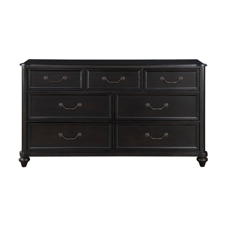 Herman Charcoal Brown Dresser w/ 7 Drawers - Ornate Home