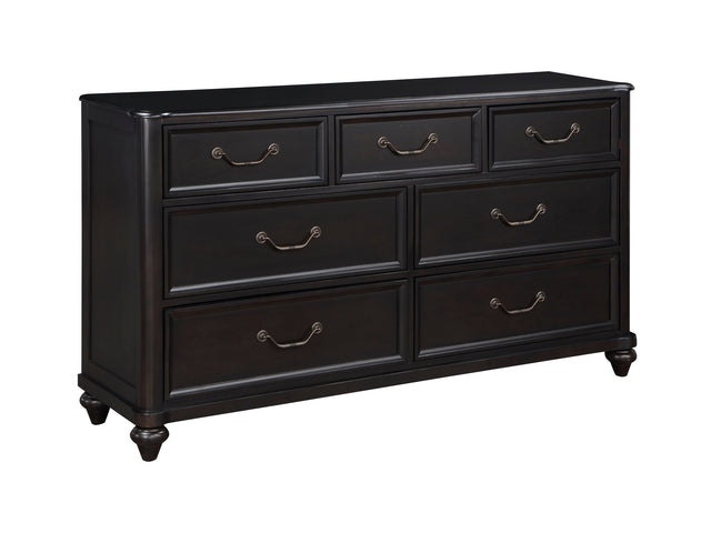 Herman Charcoal Brown Dresser w/ 7 Drawers - Ornate Home