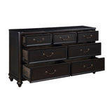 Herman Charcoal Brown Dresser w/ 7 Drawers - Ornate Home