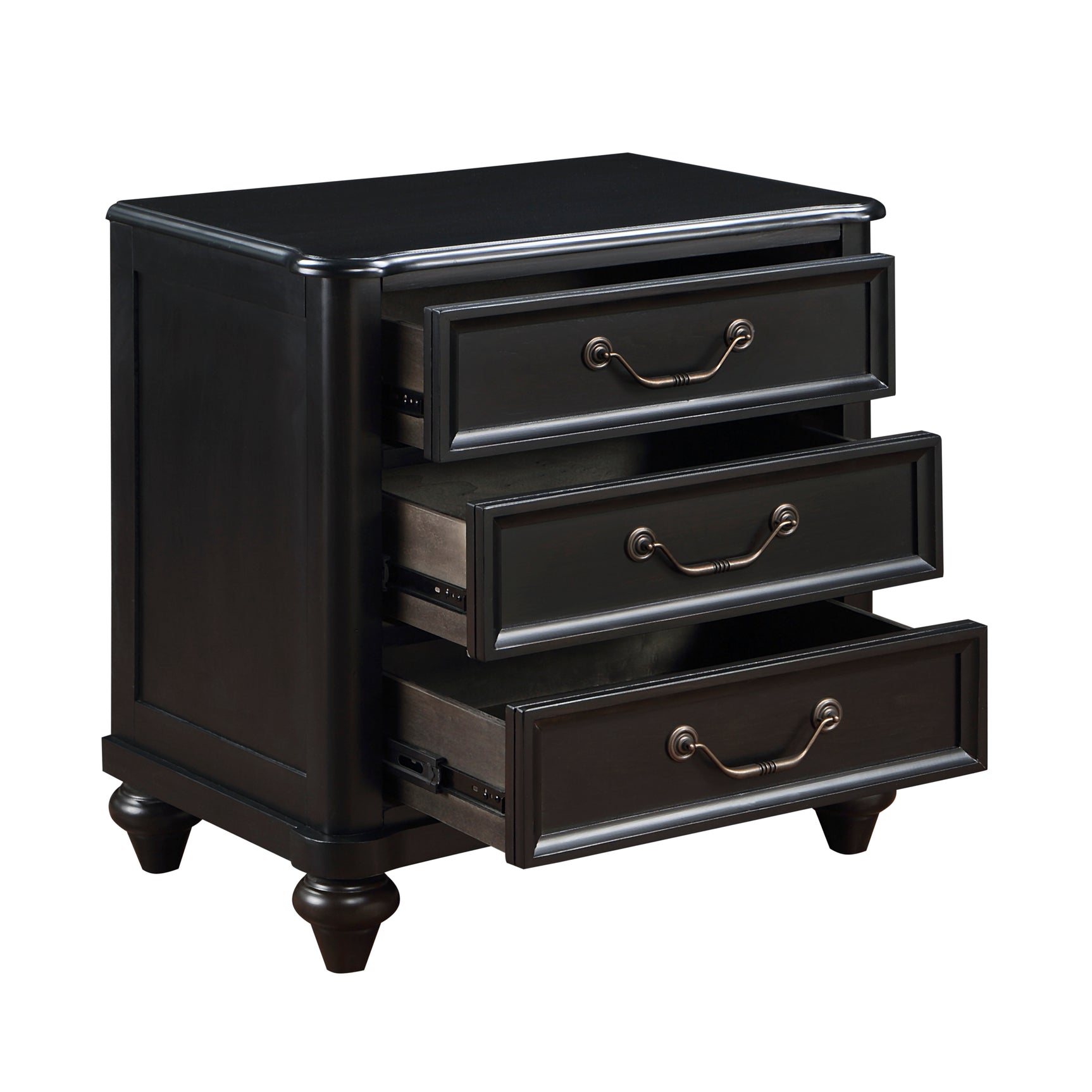 Herman Charcoal Brown Nightstand - Ornate Home