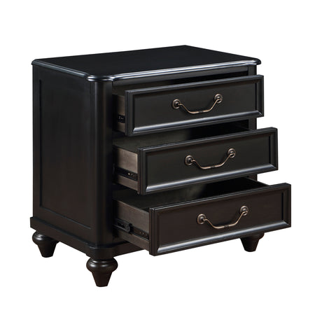 Herman Charcoal Brown Nightstand - Ornate Home