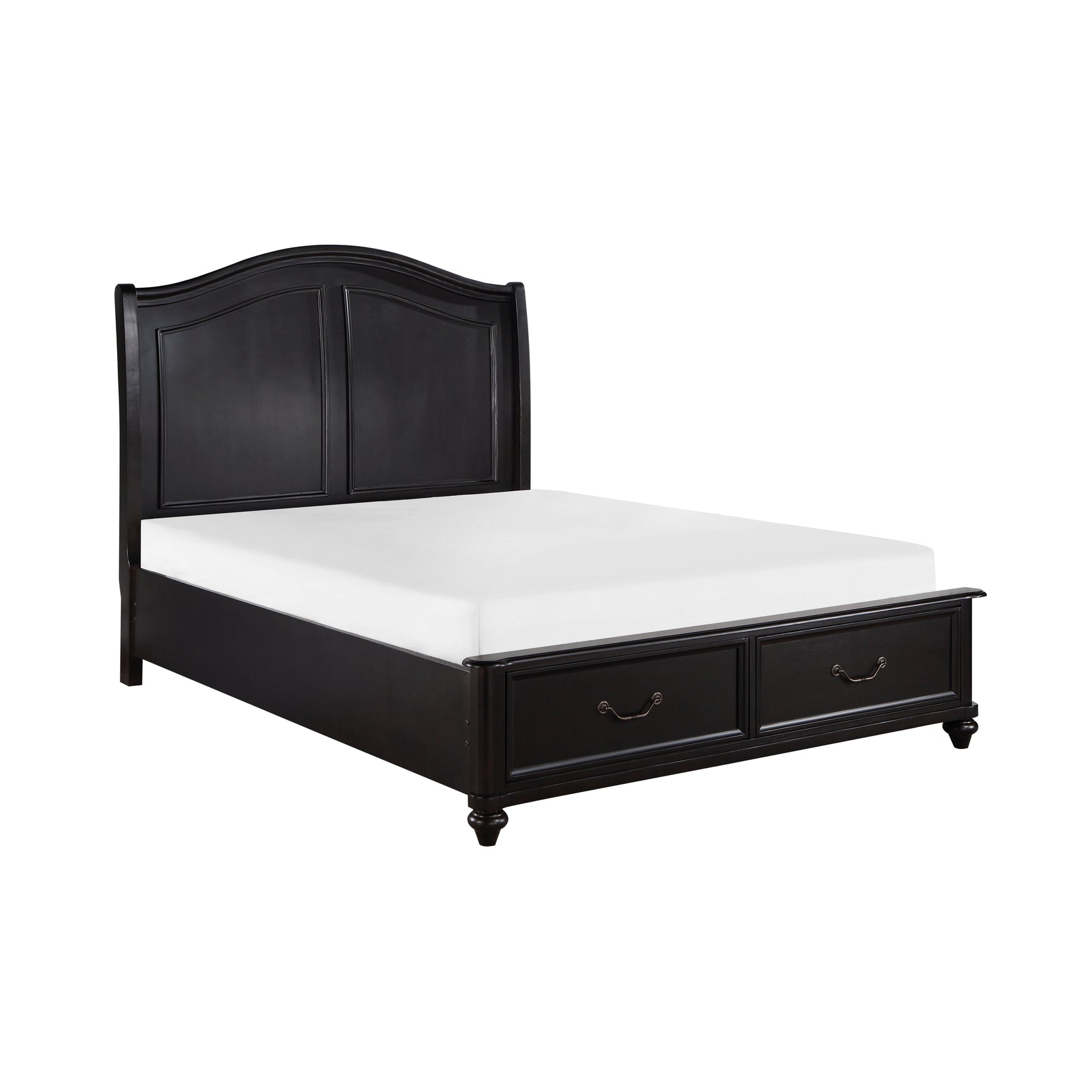 Herman Charcoal Brown Queen Platform Bed - Ornate Home