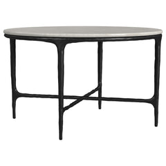 Hermas White 3-piece Round Marble Coffee and End Table Set - Ornate Home