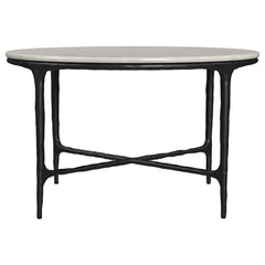 Hermas White 3-piece Round Marble Coffee and End Table Set - Ornate Home